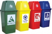 AM-185:ถังขยะพลาสติกแยกขยะ 
มี 3 ขนาด 40-60-120 ลิตร 
Plastic 4 color bins